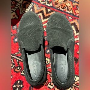 Black Suede All-Saints Loafers